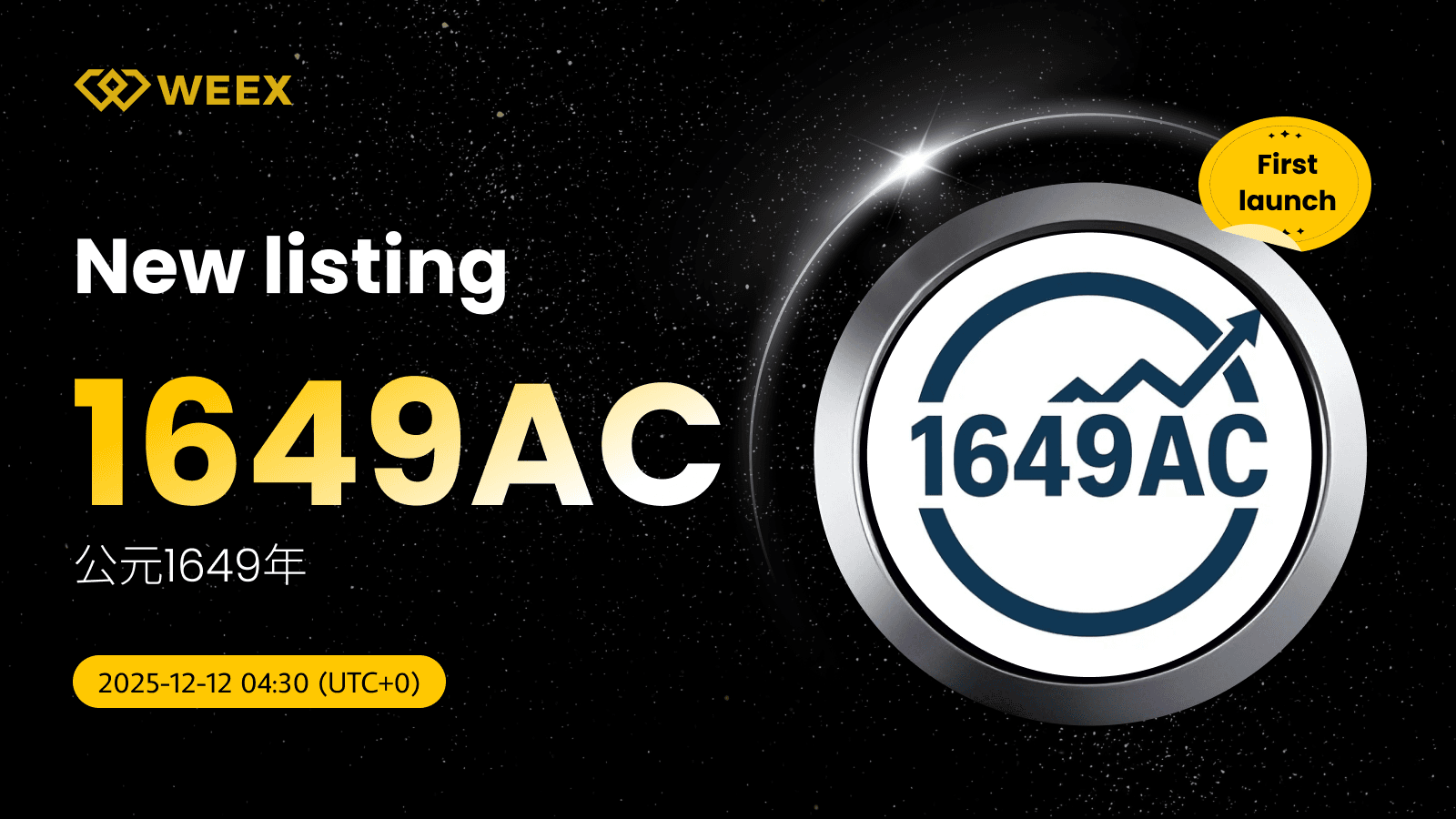 1649AC USDT được niêm yết trên WEEX Spot
