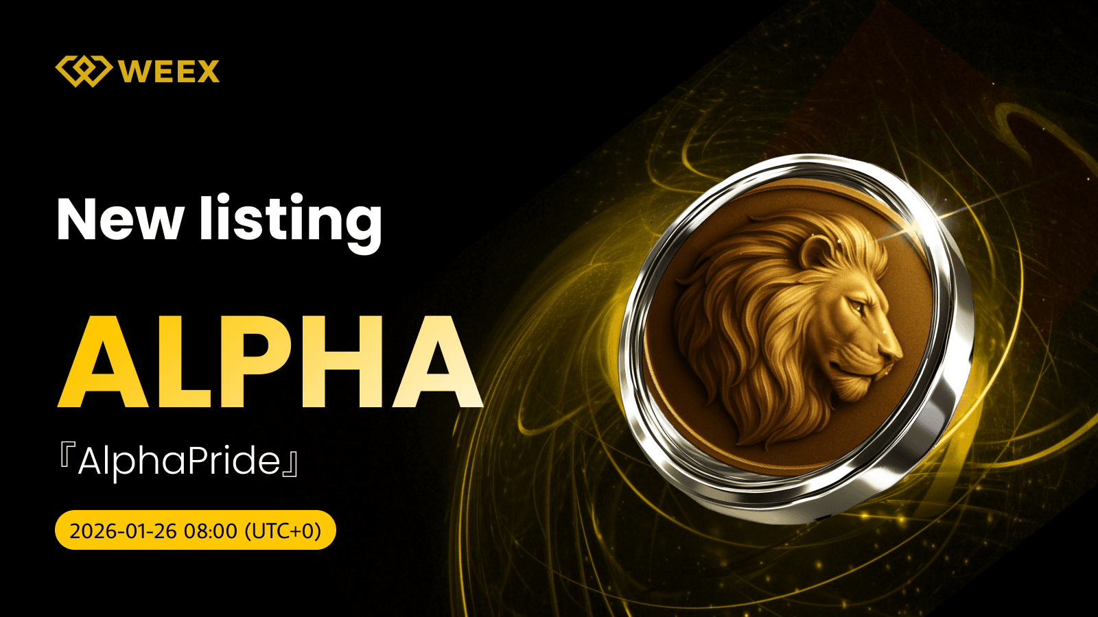 AlphaPride (ALPHA) 幣在 WEEX 現貨上市,交易對為 ALPHA USDT