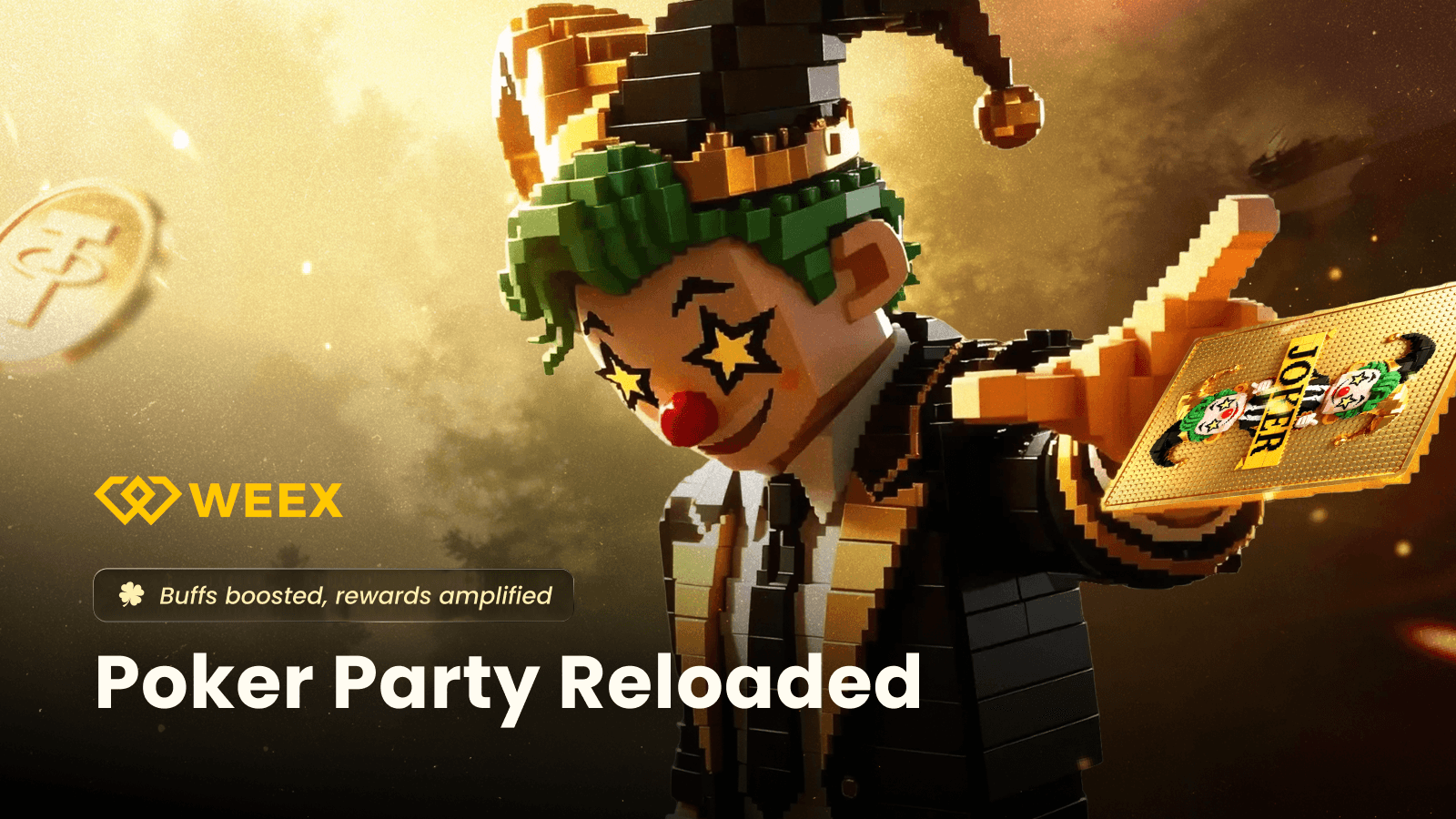 WEEX Poker Party Reloaded: Roba cartas, forma manos y comparte los premios diarios en USDT.