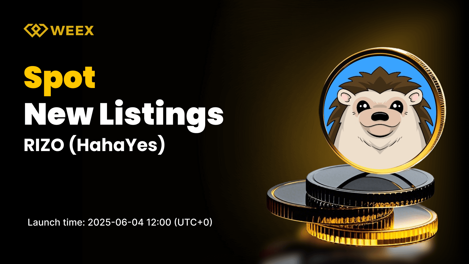 <1>HahaYes (RIZO) 登入 WEEX — RIZO USDT 現貨交易將於六月四日上線<1>
