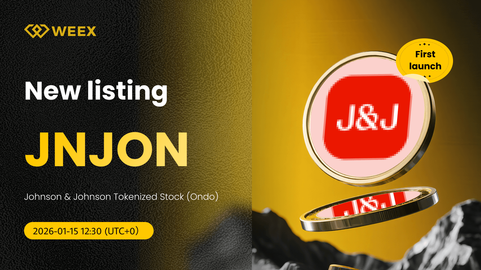 JNJON USDT 上市於 WEEX:交易強生公司硬幣