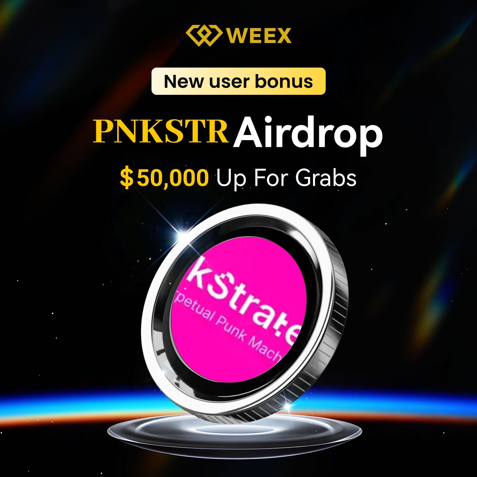 解锁價值 50,000 美元的 PNKSTR 代幣空投：WEEX 交易所新用戶註冊福利等你來拿 