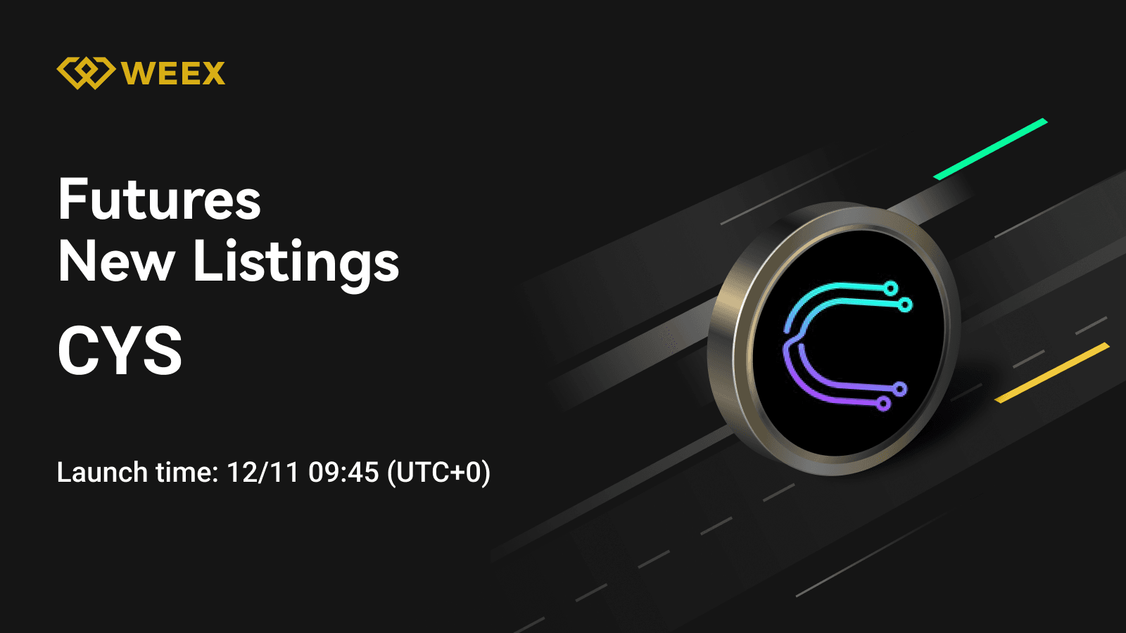 WEEX Futures ra mắt hợp đồng vĩnh cửu CYS USDT