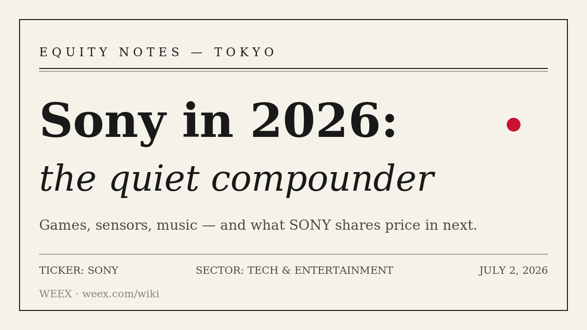 Cổ phiếu Sony năm 2026: Tại sao SONY giảm giá và cách giao dịch