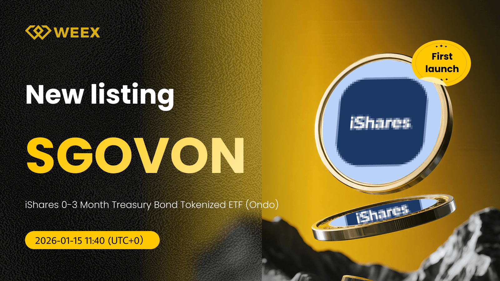 SGOVON USDT 交易對現已登陸 WEEX：交易 iShares 債券代幣
