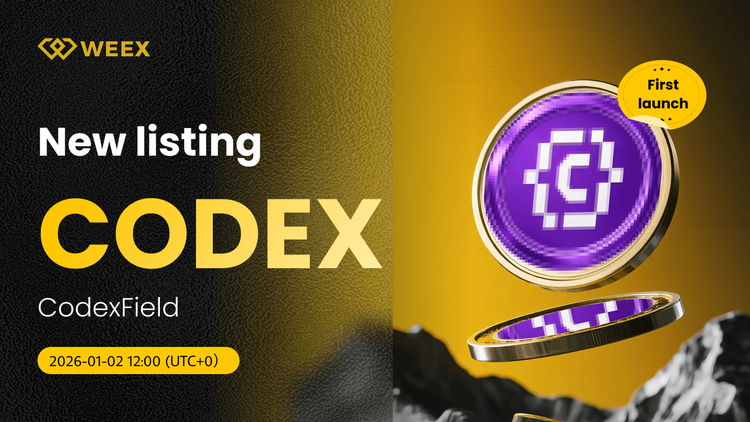 CODEX USDT 現在WEEX現貨： 交易代碼字段(CODEX)硬幣