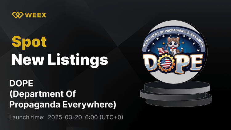 Department Of Propaganda Everywhere (DOPE) 現已在 WEEX 上市，並提供 DOPE USDT 交易對