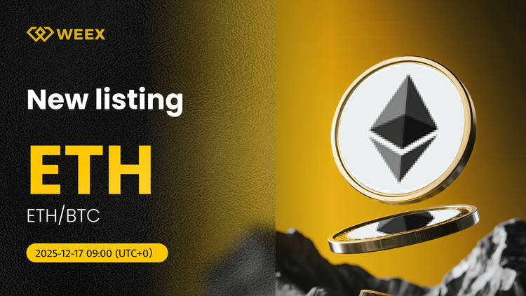 ETH/BTC được niêm yết trên WEEX Spot với ETH/BTC USDT Pair Trading