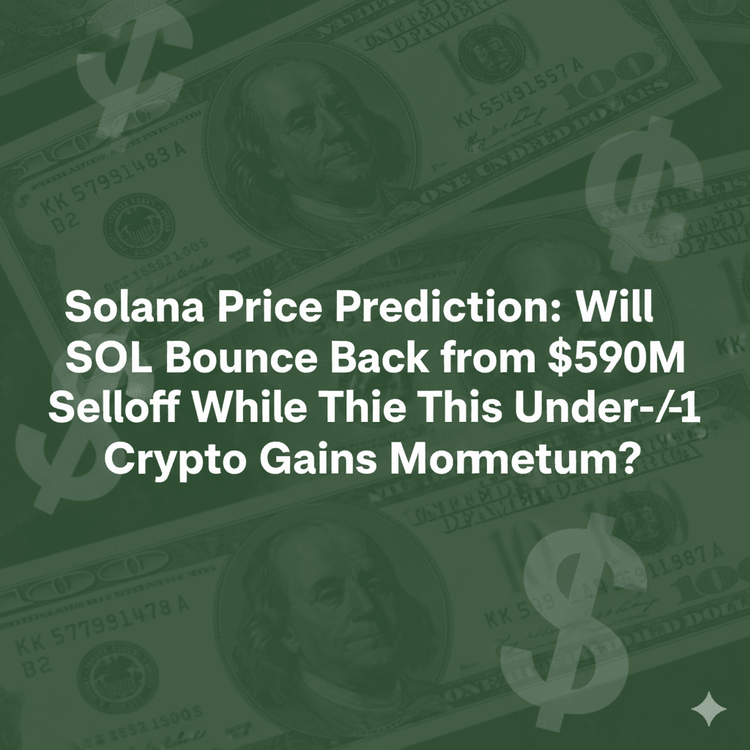 Solana Dự đoán giá: Liệu SOL có quay trở lại từ $ 590M bán trong khi Crypto dưới $ 1 này tăng động lực?