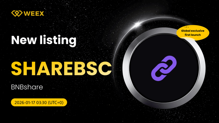 Ra mắt độc quyền toàn cầu lần đầu tiên: Đồng tiền BNBshare (SHAREBSC) trên WEEX với cặp giao dịch giao ngay SHAREBSC USDT.