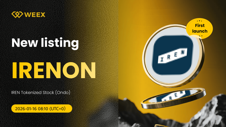 Giao dịch cặp IRENON USDT được niêm yết trên thị trường giao ngay WEEX.