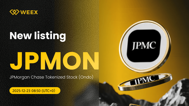 交易 JPMON USDT: JPMorgan Chase 代幣化股票在 WEEX 上