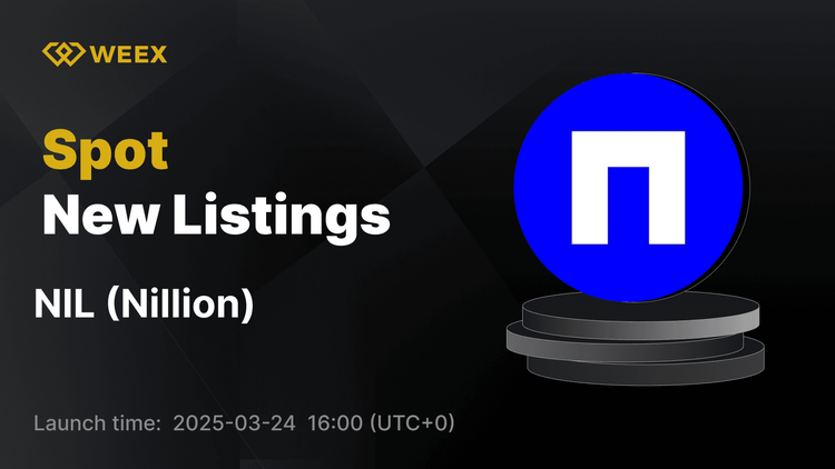 Nillion (NIL) 現已在 WEEX 現貨平台上線，並開放 NIL USDT 對交易
