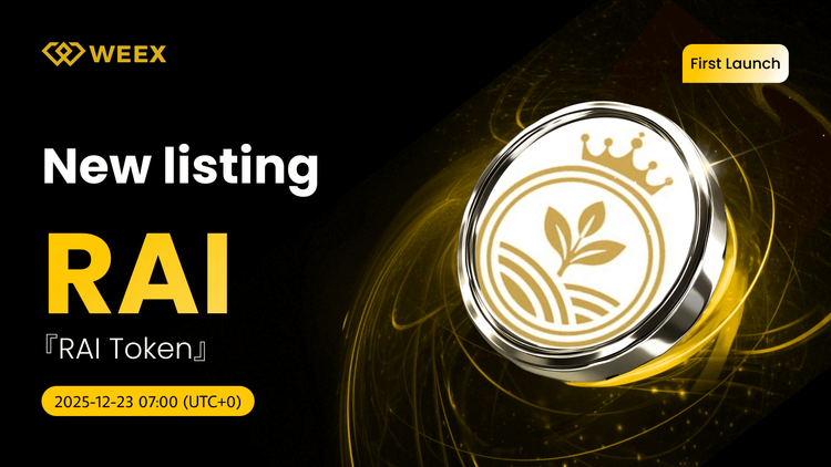 RAI USDT 配對即時： RAI 代幣 (RAI) 在 WEEX 上上市
